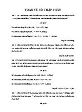 Bài toán về số thập phân